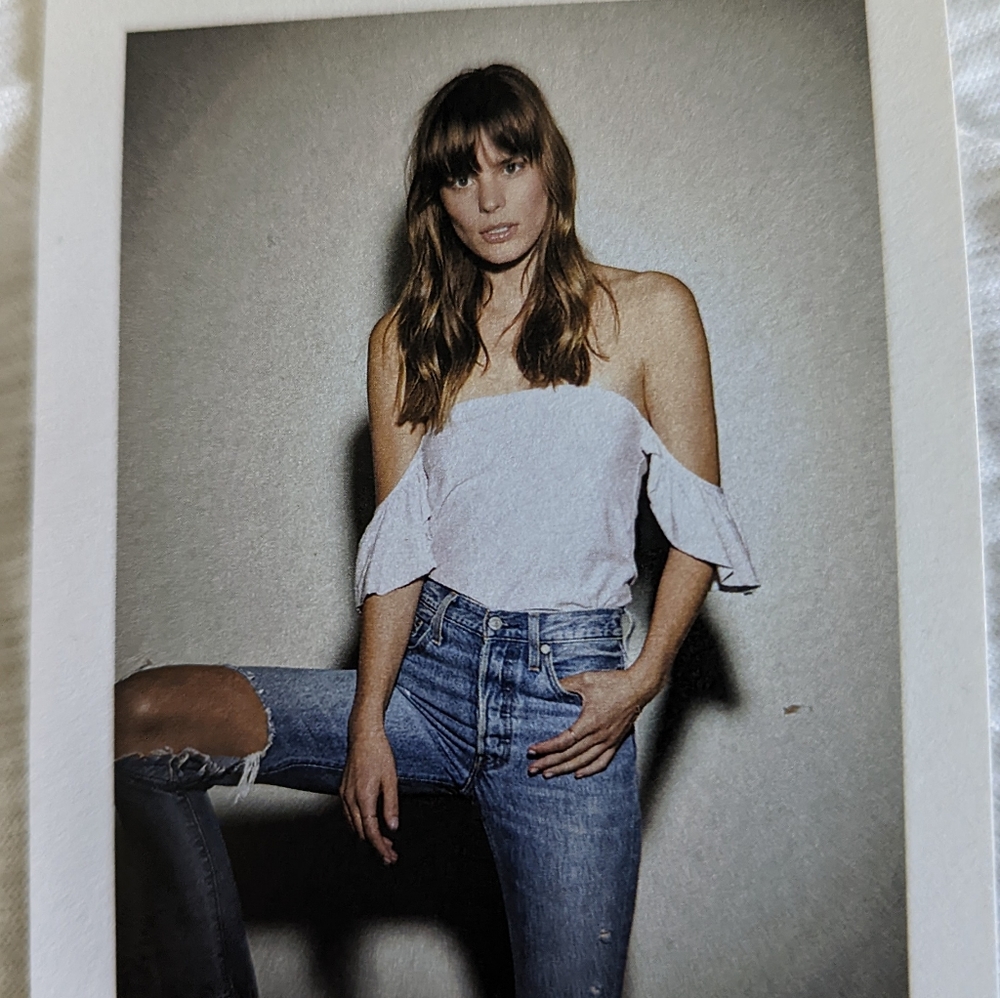 Julianna Ruffled Tube Top, white, Nation LTD, women's small